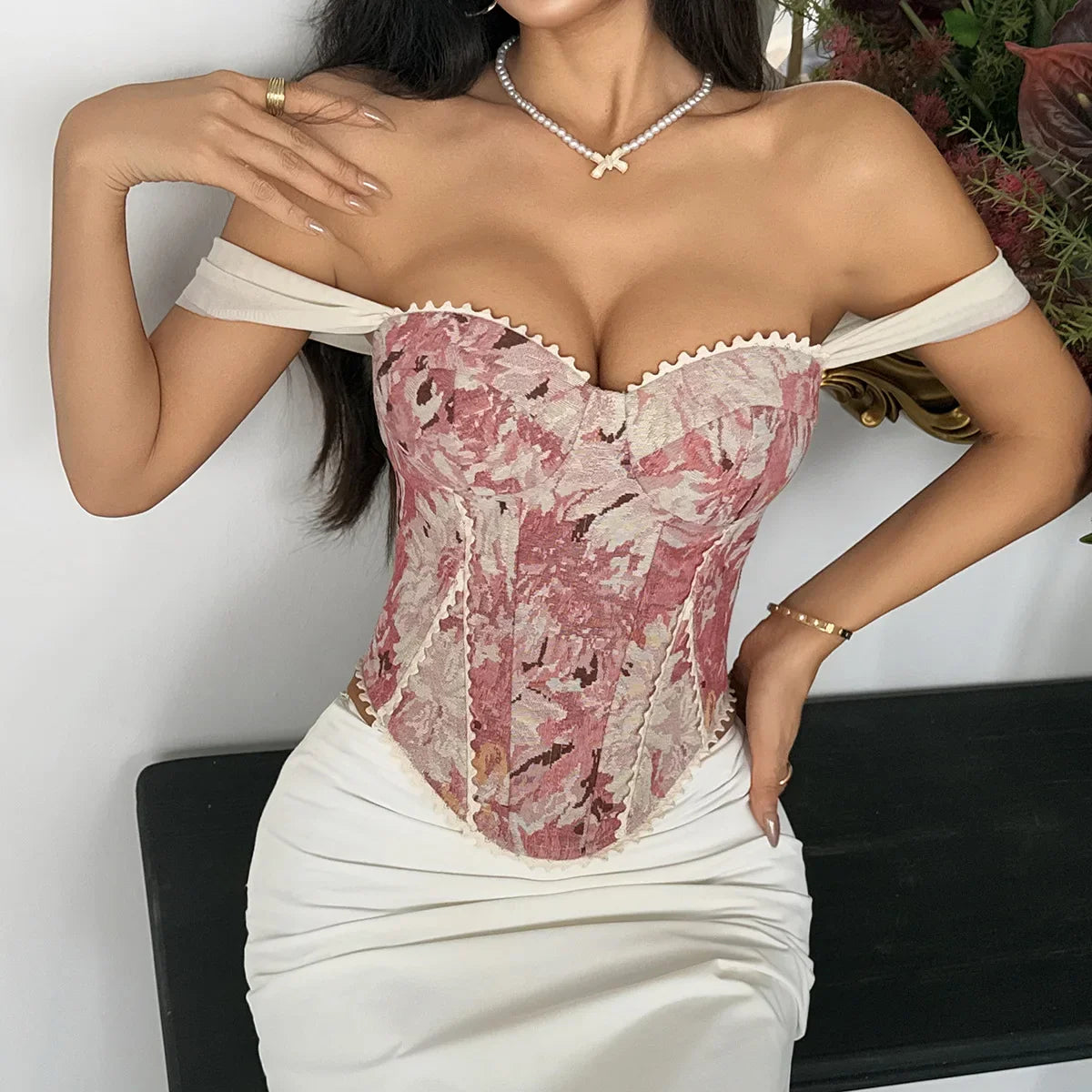 Vintage Strap Floral Tank Top French Style Camisole