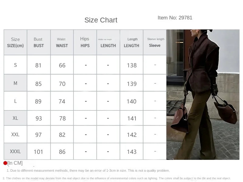 Phantasy Single Breasted Buckle Casual Suede Jacket Street Fashion Waist with Buttons