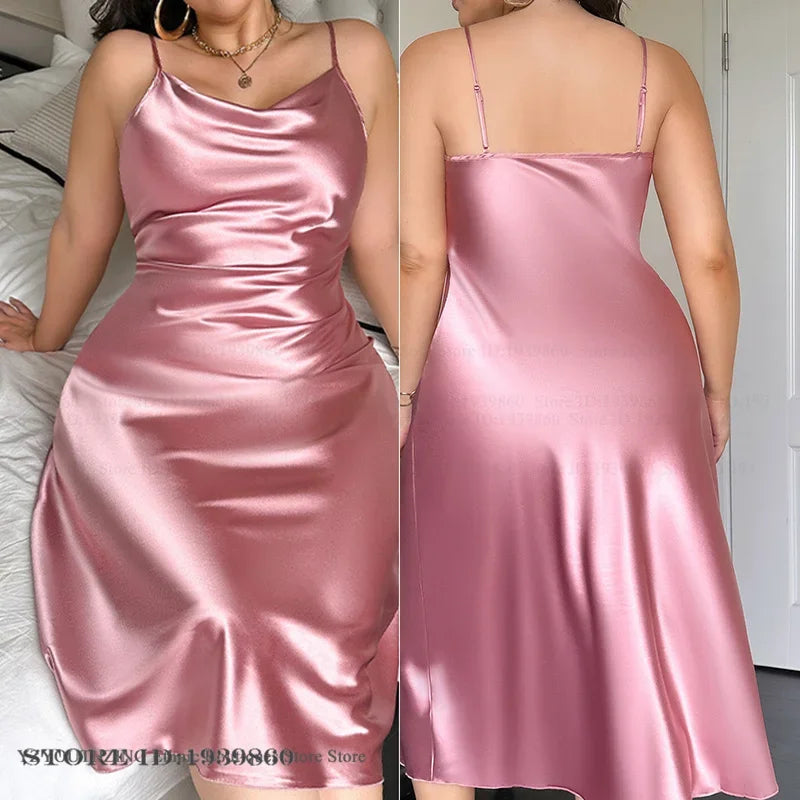 Long Nightgown Loose Satin Loungewear
