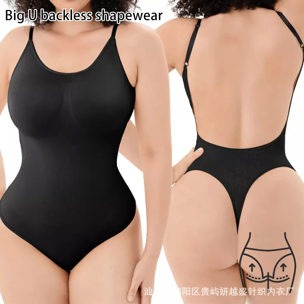 Phantasy Backless Shapewear Thong Bodysuits
