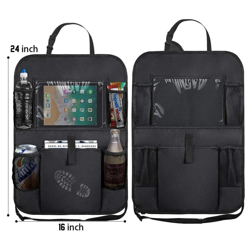 Car Backseat Organizer with Touch Screen Tablet Holder