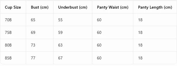 Bow Padded Push Up women's Bra Set Suitable for Small Busts