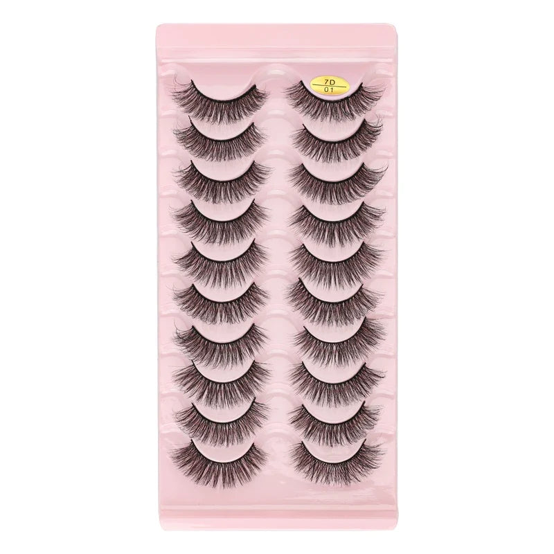 SHIDISHANGPIN 3/5/16 Pairs Natural Long False Eyelashes Dramatic Fluffy 3D Mink Lashes Wispy Wholesale Eye Lashes Thick Cils