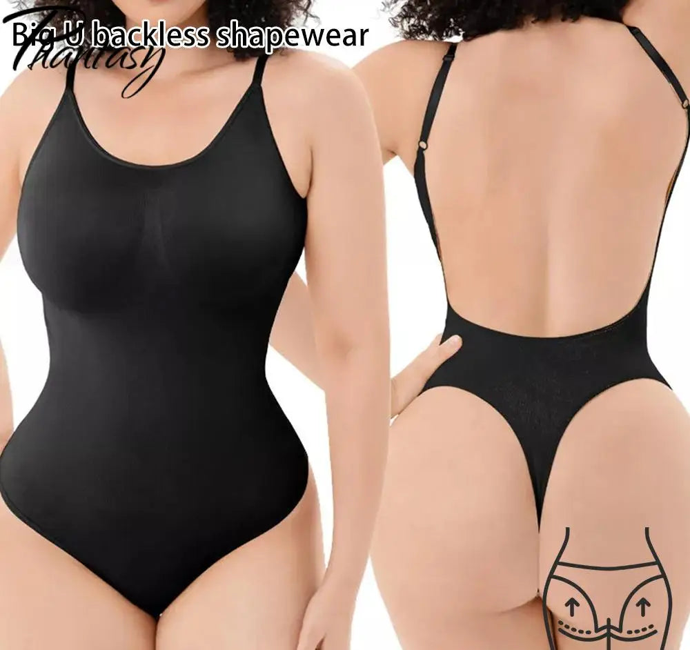 Phantasy Backless Shapewear Thong Bodysuits