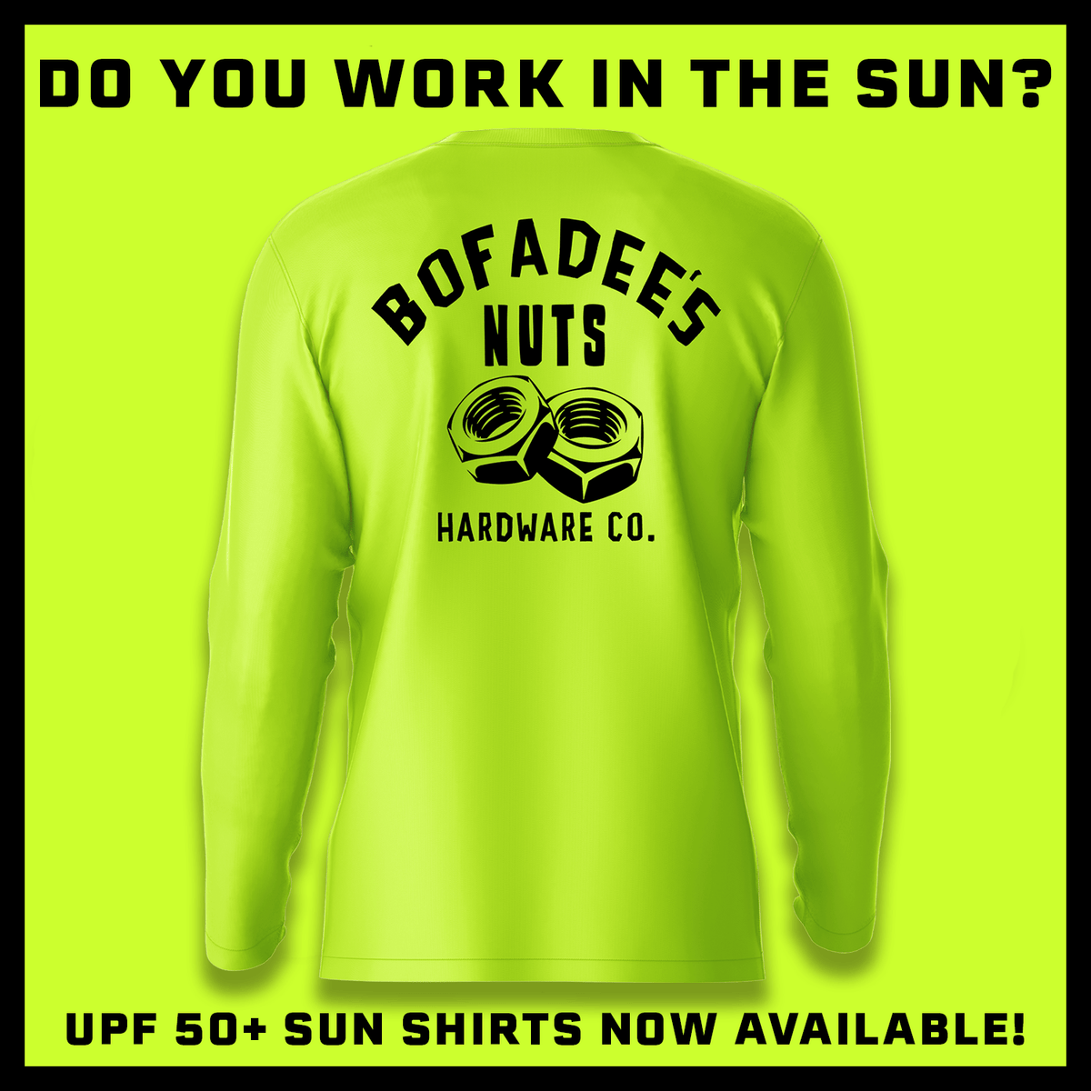 Bofadee's - Hi-Visibility UPF 50 Long Sleeve Sun Shirt