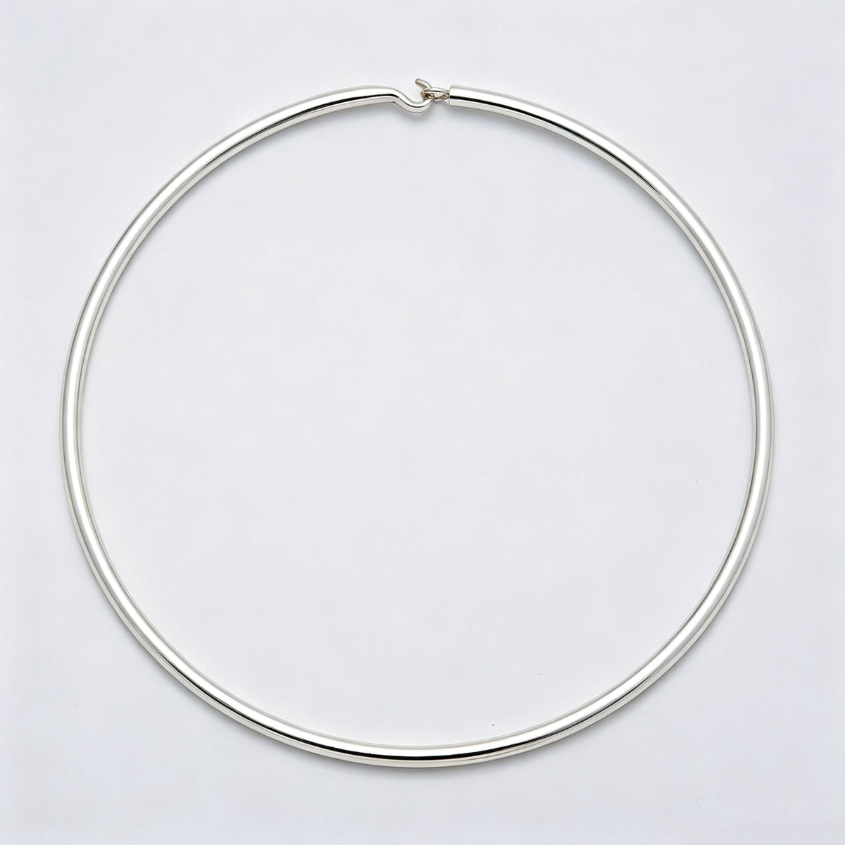 NEW SUMMER 16K Gold Filled 4mm Minimalist Thick Wide Tube Torque Choker Floating Collar Necklace | WA-04277