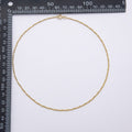 16K Gold Filled 1.5mm Twisted Singapore Chain 15.5, 17.5 Inch Necklace | WA-04484