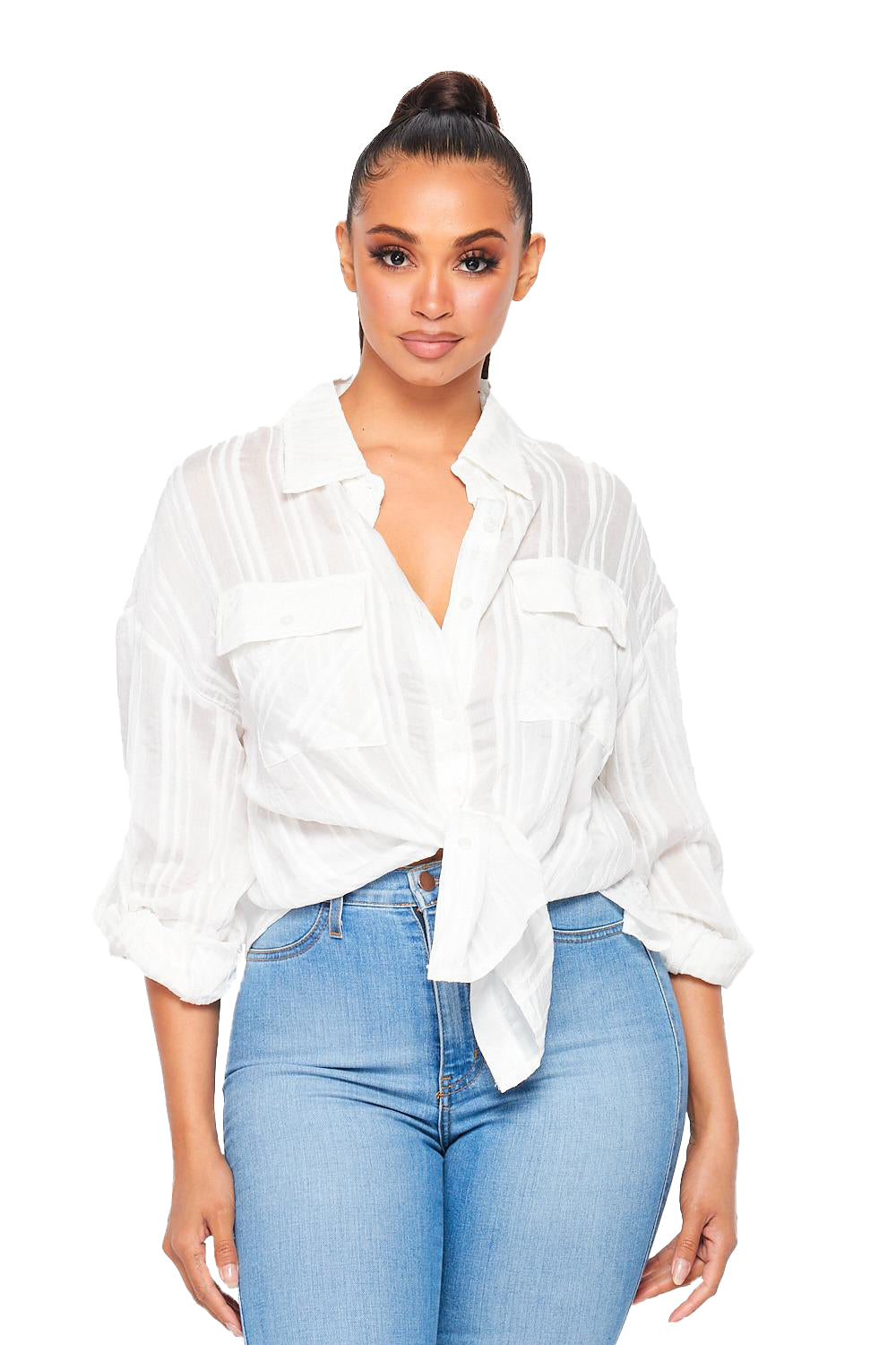 Striped Bottom Up Shirt