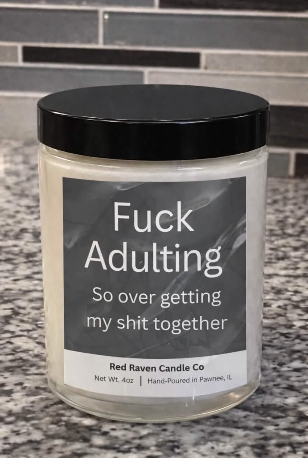 F*ck Adulting – Cheeky Scented Candle (4oz)