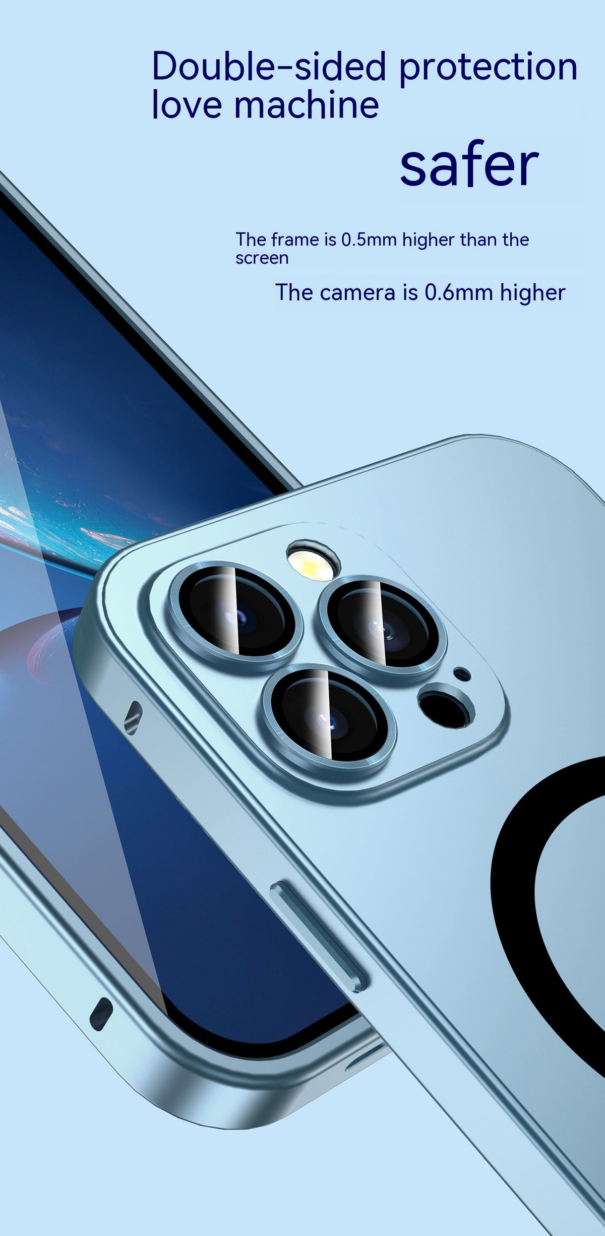 Magnetic Single-Sided Spring Fastener Phone Case