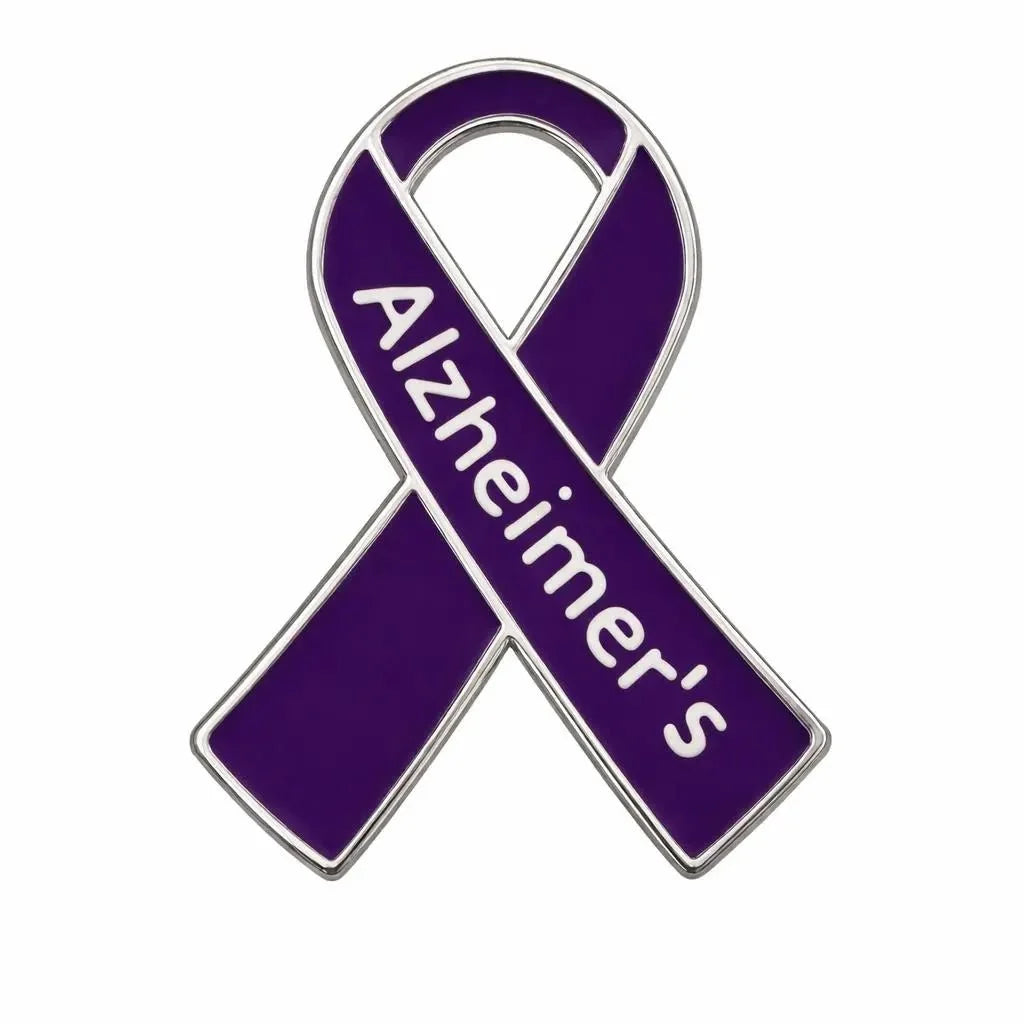 1/10/25/100 Bulk Alzheimer's Awareness Ribbon Pins