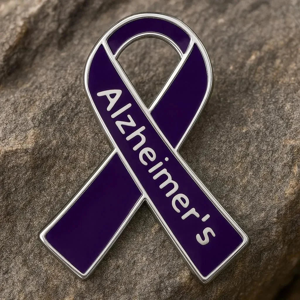 1/10/25/100 Bulk Alzheimer's Awareness Ribbon Pins