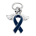 1/10/25/100 Bulk Angel Dark Blue Ribbon Awareness Pins