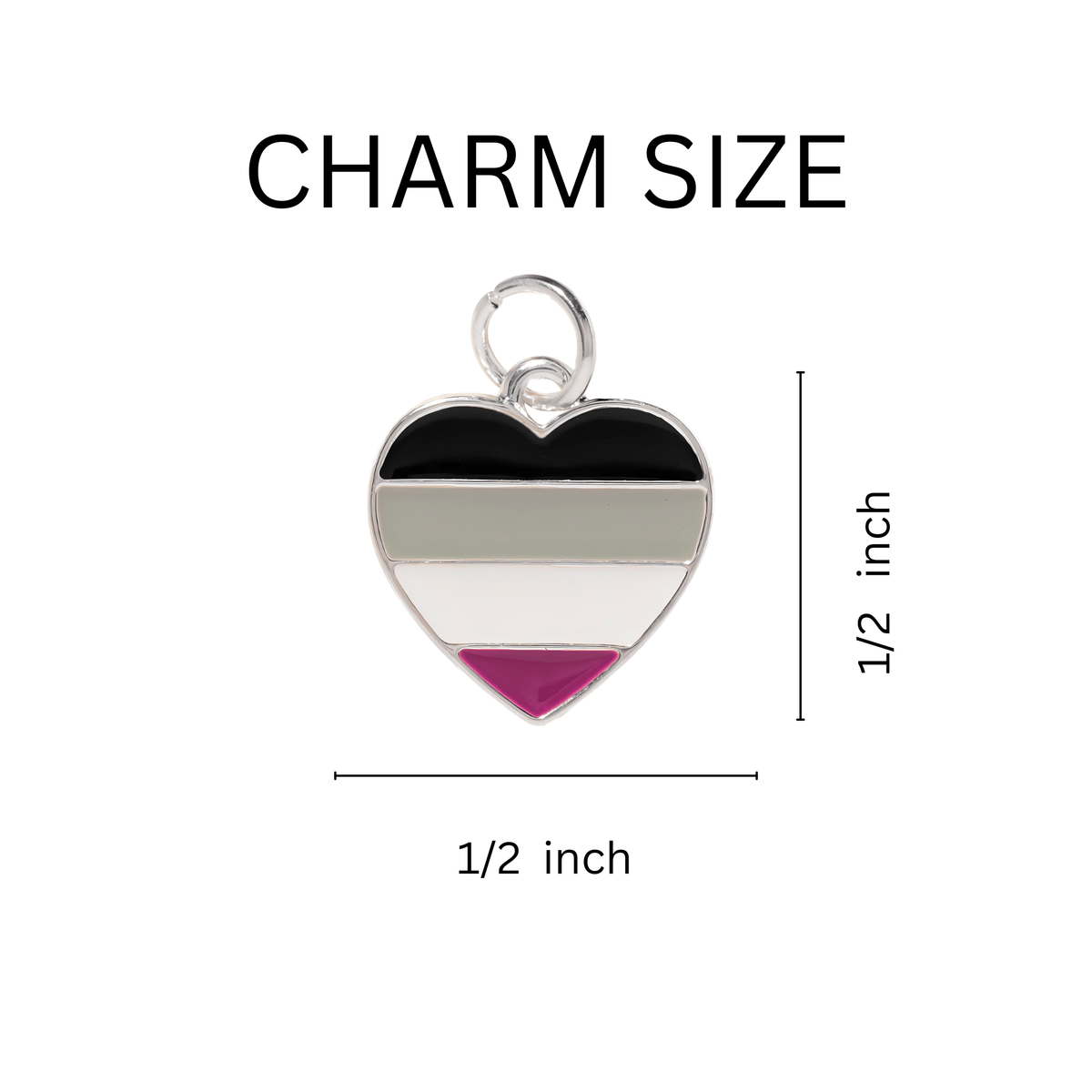 Asexual Flag Heart Hanging Charms