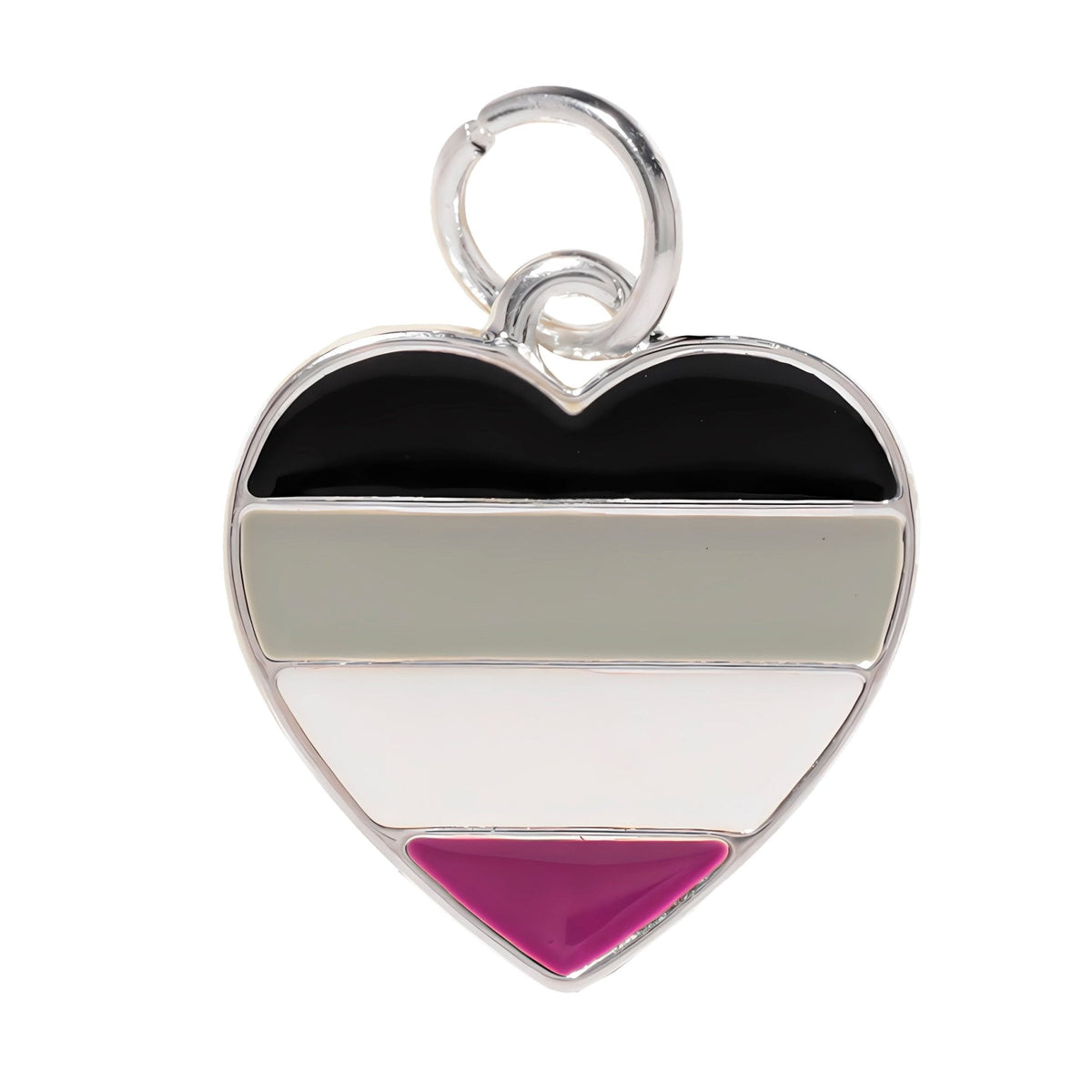 5/10/25/100 Bulk Asexual LGBTQ Pride Heart Charms
