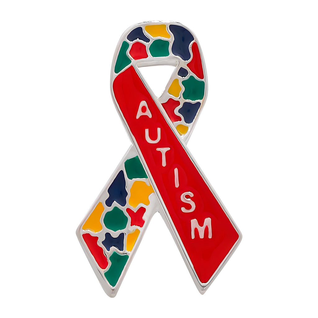 5/10/25/100 Pack Autism Awareness Ribbon Pins