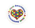 5/10/25/100 Bulk Autism Puzzle Filled Heart Button Pins