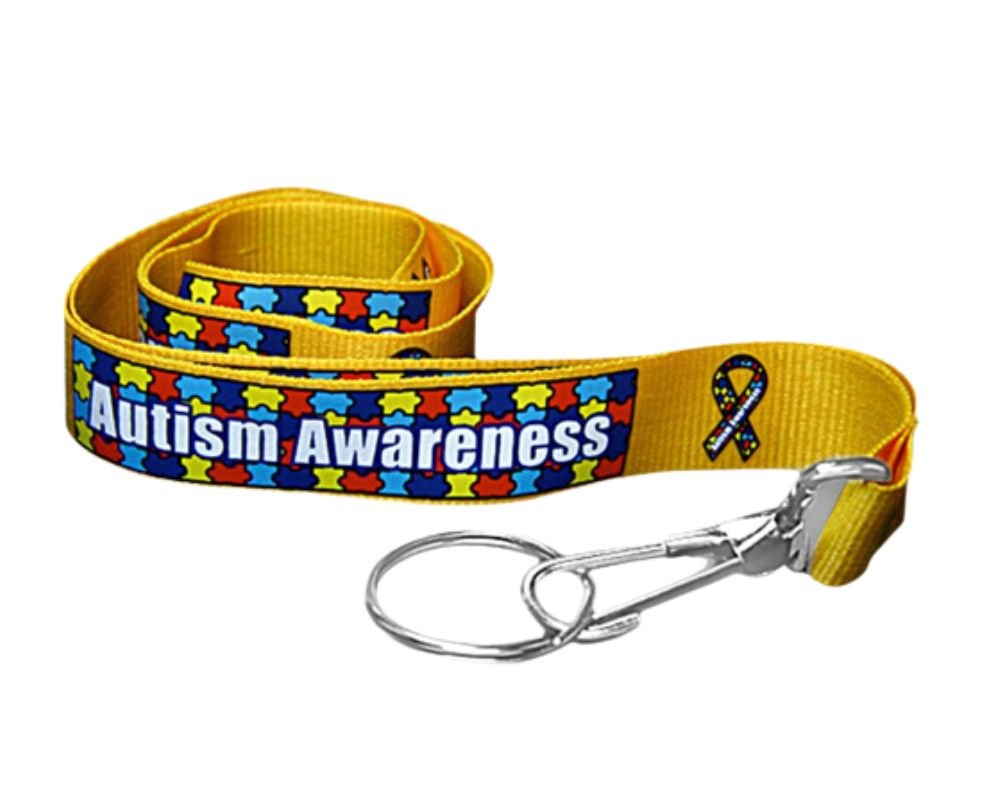 1/5/10/25 Autism Ribbon Awareness Lanyards