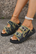 Frayed Trim Hollow Out Retro Slippers