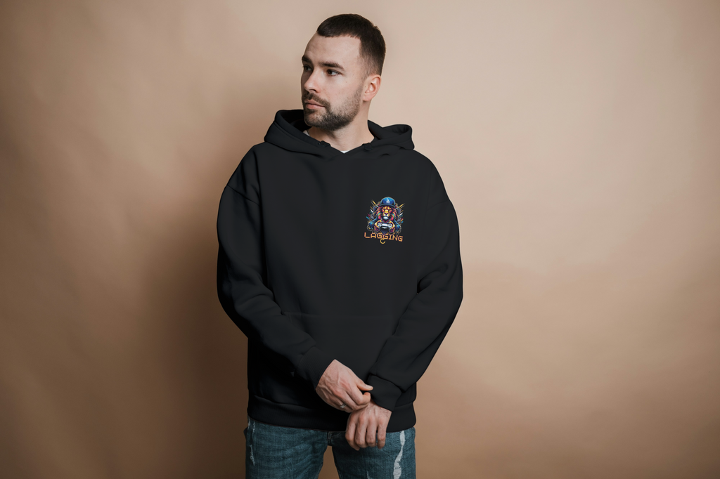 Lagging Lion | Gamer's Grind Hoodie | For the One Who Plays Hard & Lives Harder