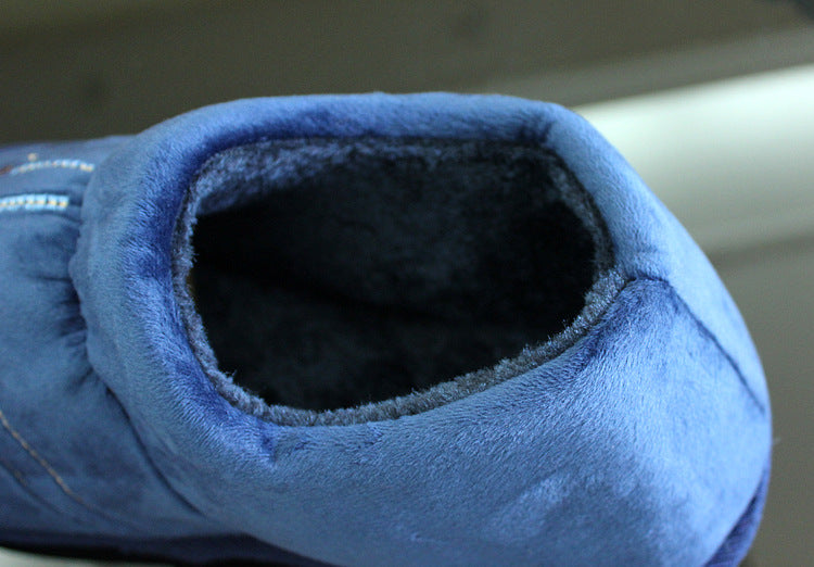 Winter Men's Extra Large Cotton Slippers for Home Use