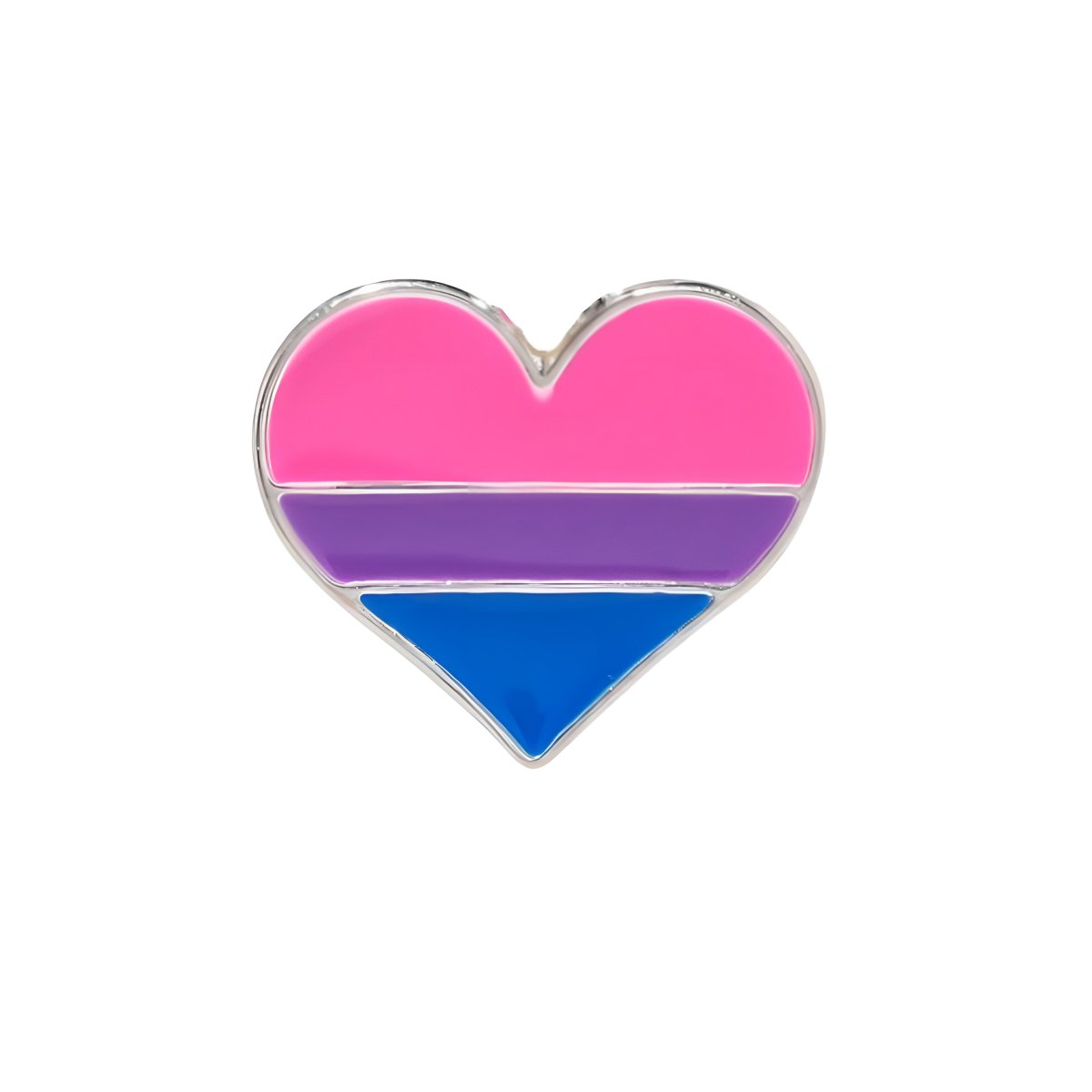 5/10/25/100 Bisexual Flag Heart Pins