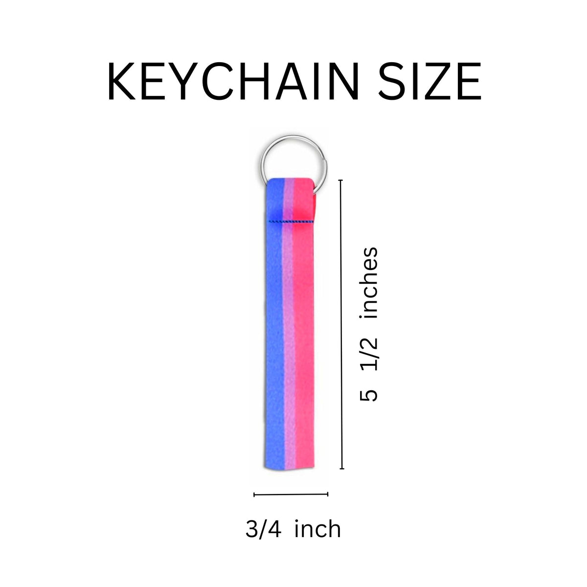 5/10/25/100 Bulk Bisexual Flag Lanyard Style Keychains