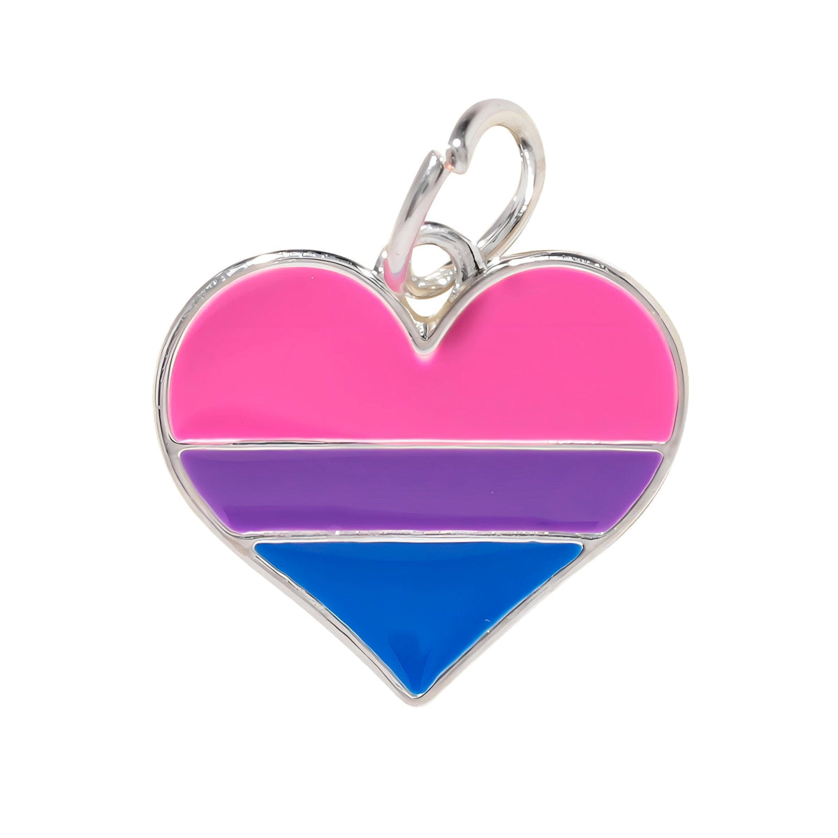 5/10/25/100 Bulk Bisexual Heart Shaped Charms
