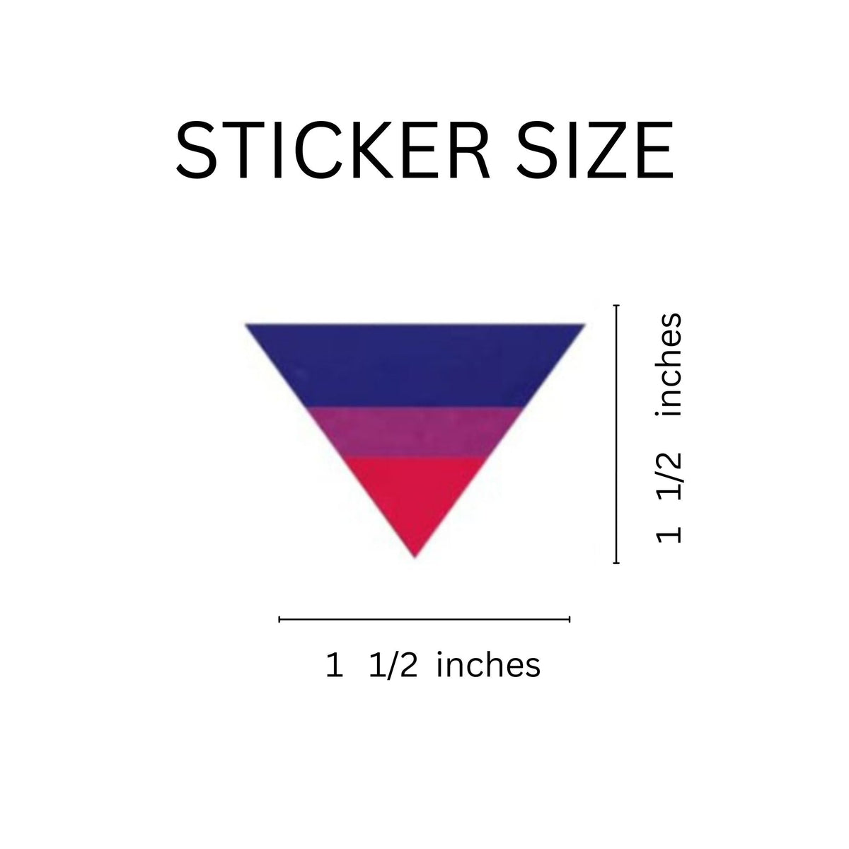 250 Bisexual Triangle Shaped Stickers (250 per Roll)