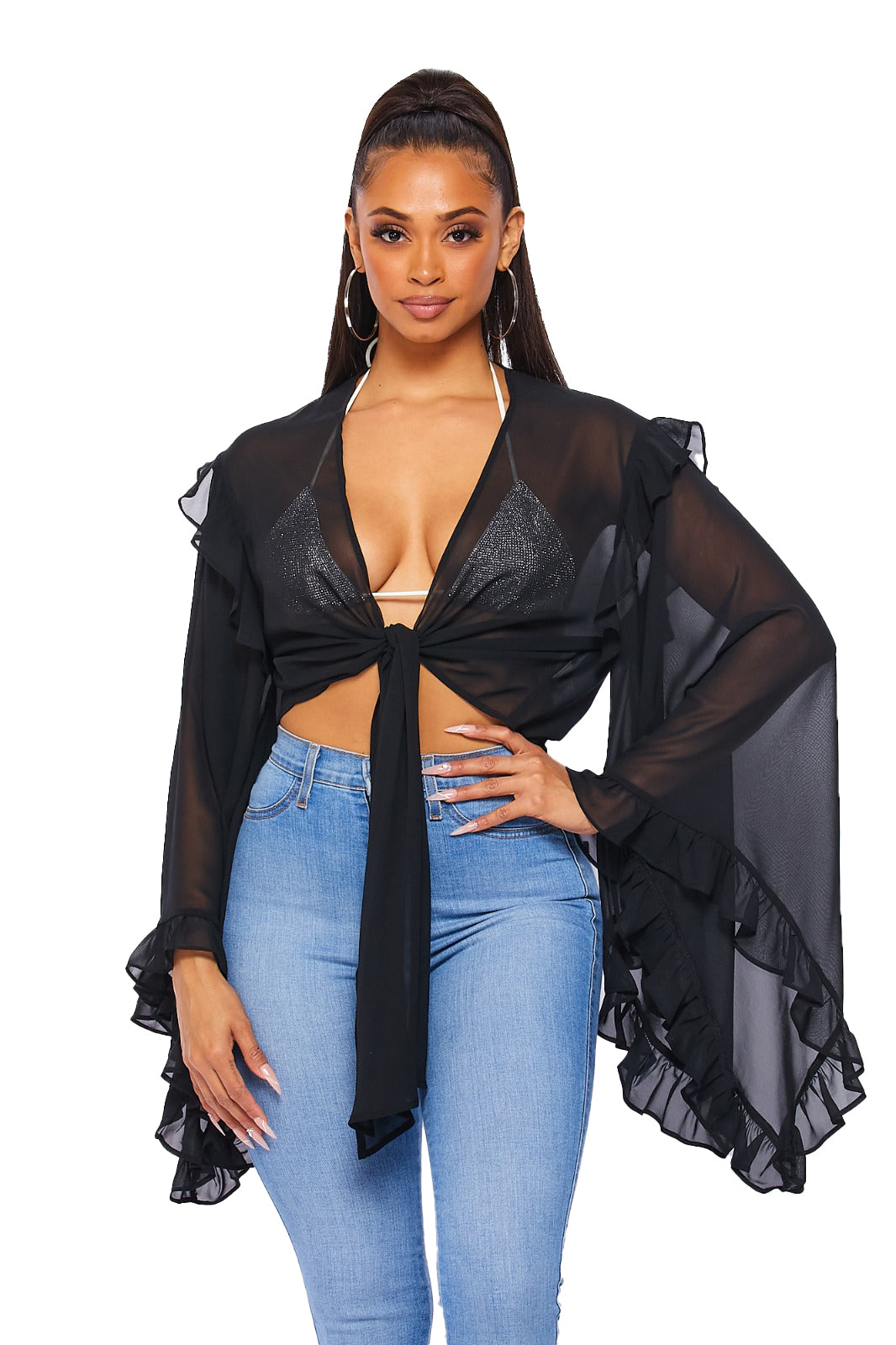 See Thru Wrap Top