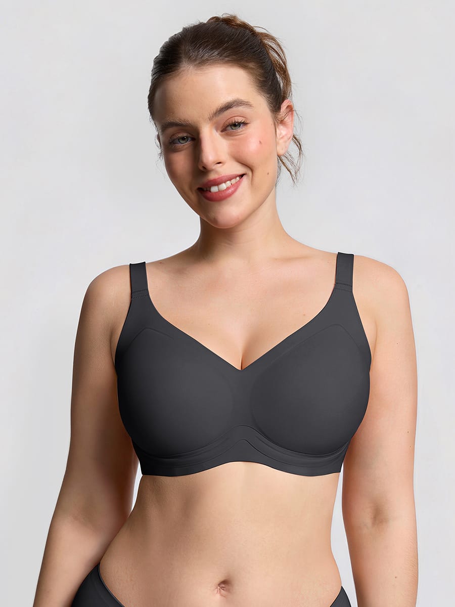 Cut-Out Wireless Seamless Jelly Support T-Shirt Bra