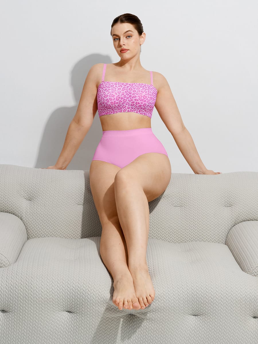 Women's Strapless Anti-Slip Bandeau Bra with Molded Cups