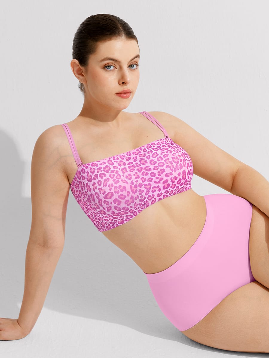 Women's Strapless Anti-Slip Bandeau Bra with Molded Cups