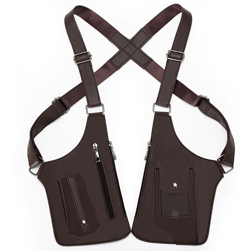 Men's Retro Underarm Backpack Belt Bag