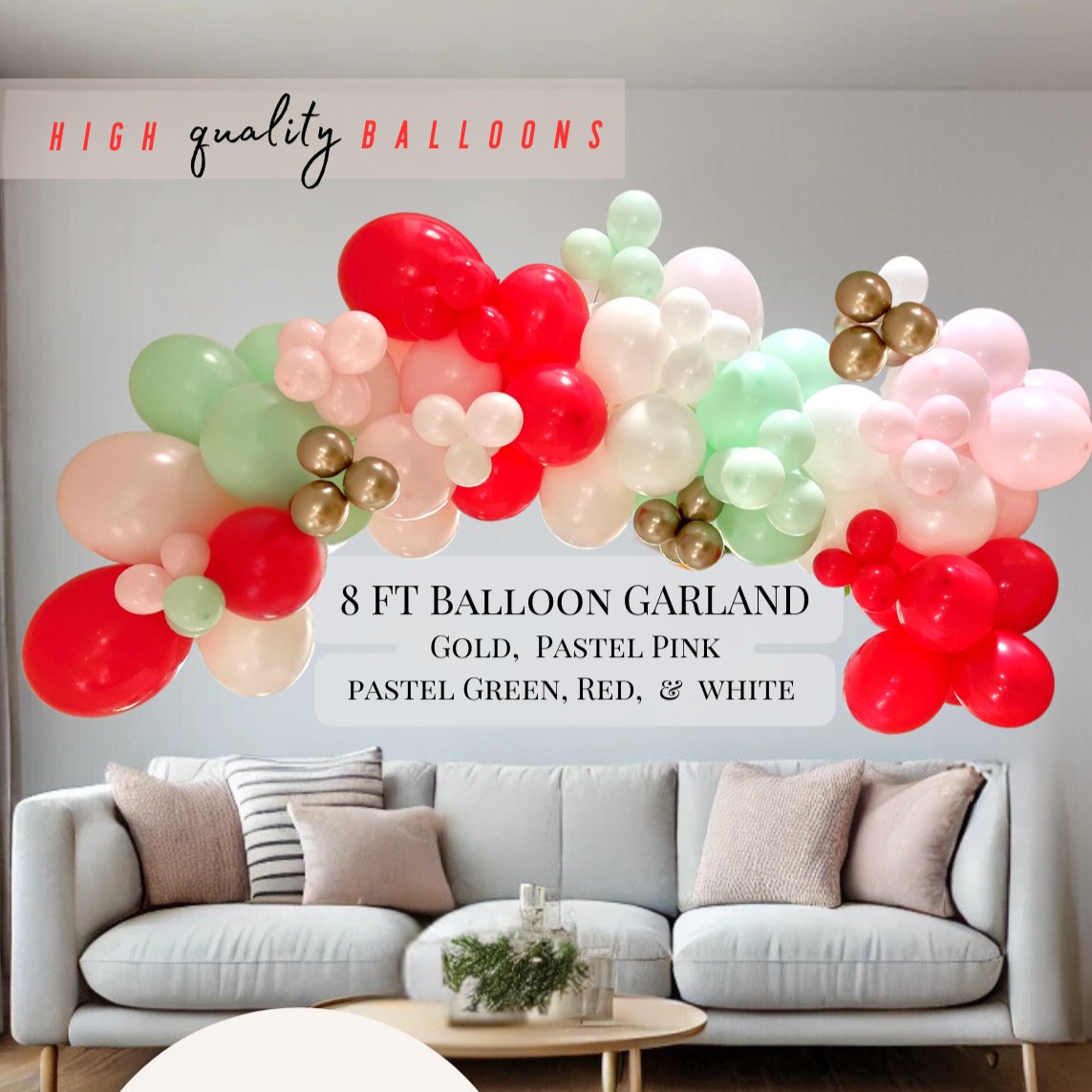 Bright Pastel Balloon Arch Kit – 8ft