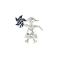 5/10/25/100 Bulk Child Abuse Awareness Girl Holding Pinwheel Pins