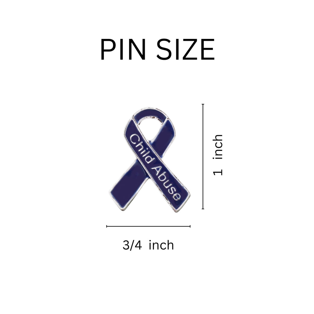 1/10/25/100 Bulk Child Abuse Awareness Ribbon Pins
