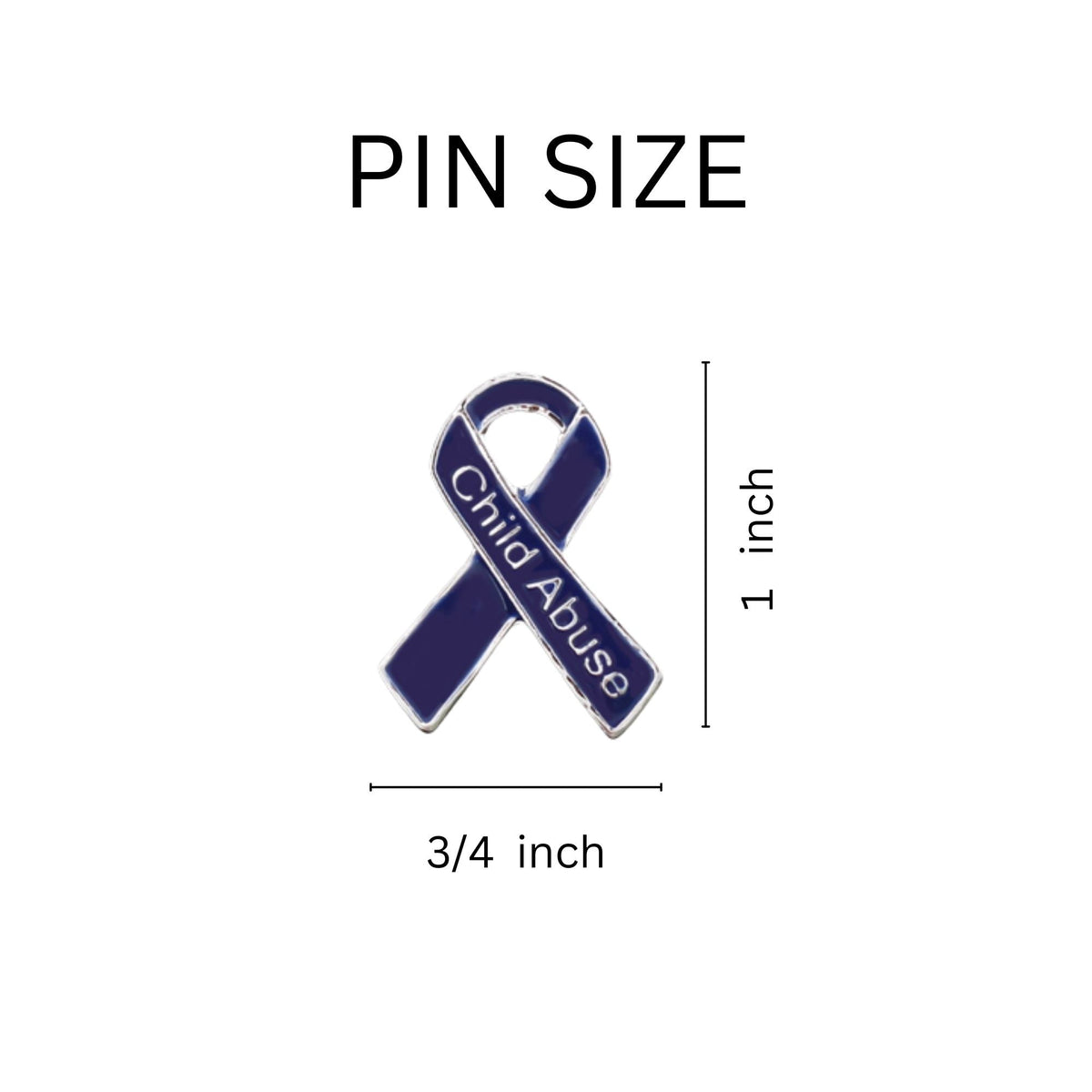 1/10/25/100 Bulk Child Abuse Awareness Ribbon Pins