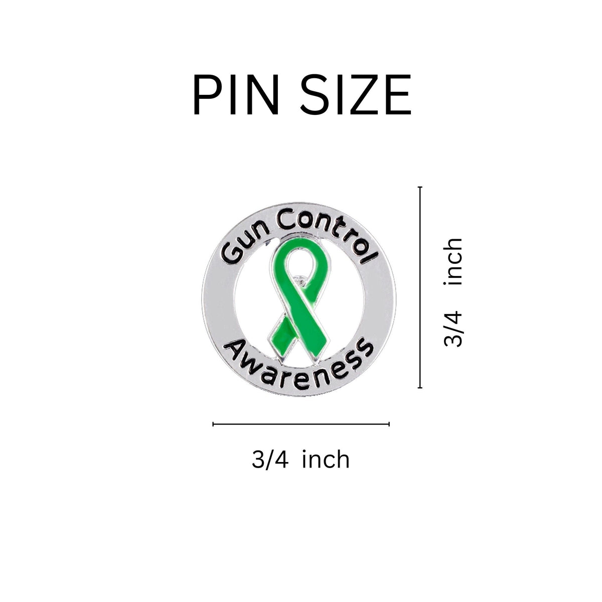 5/10/25/100 Bulk Circle Gun Control Awareness Pins