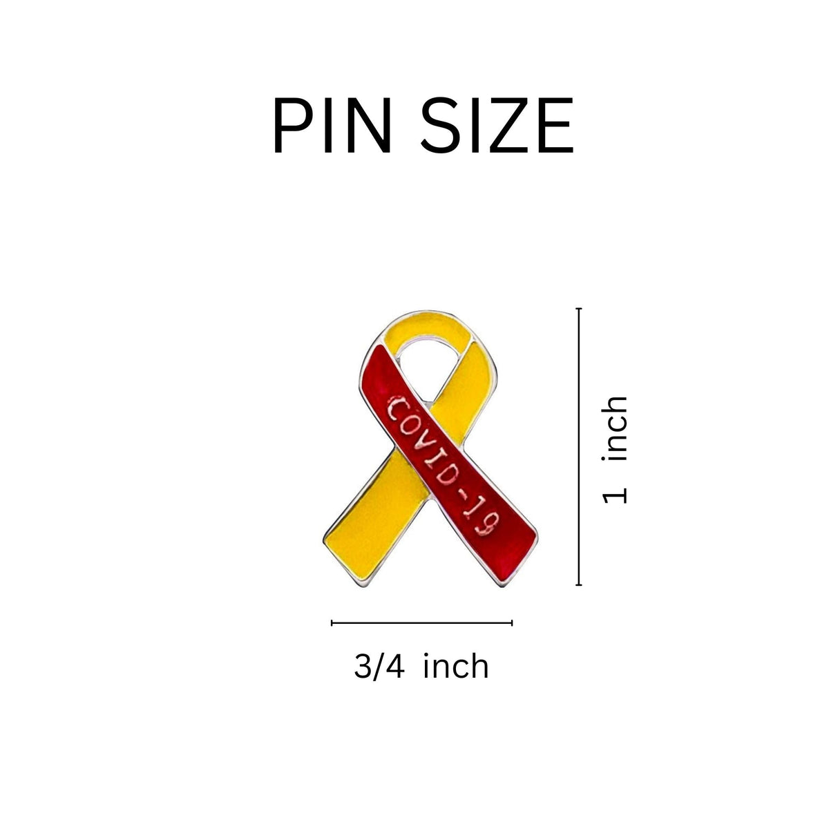 1/10/25/100 Bulk Covid 19 Ribbon Pins