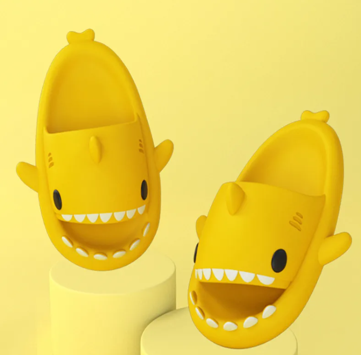 Adult Shark Cartoon Slippers, Indoor Outdoor Funny Slippers