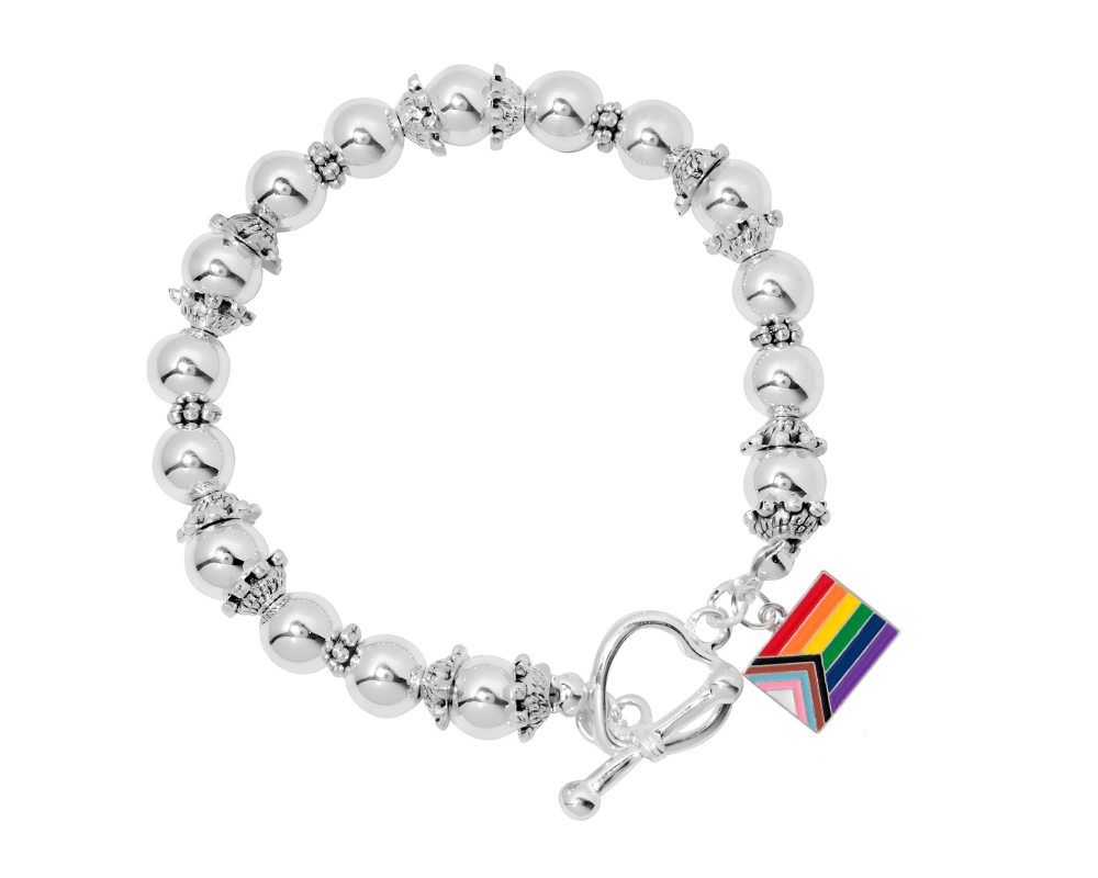 Daniel Quasar Flag Charm Beaded Bracelets