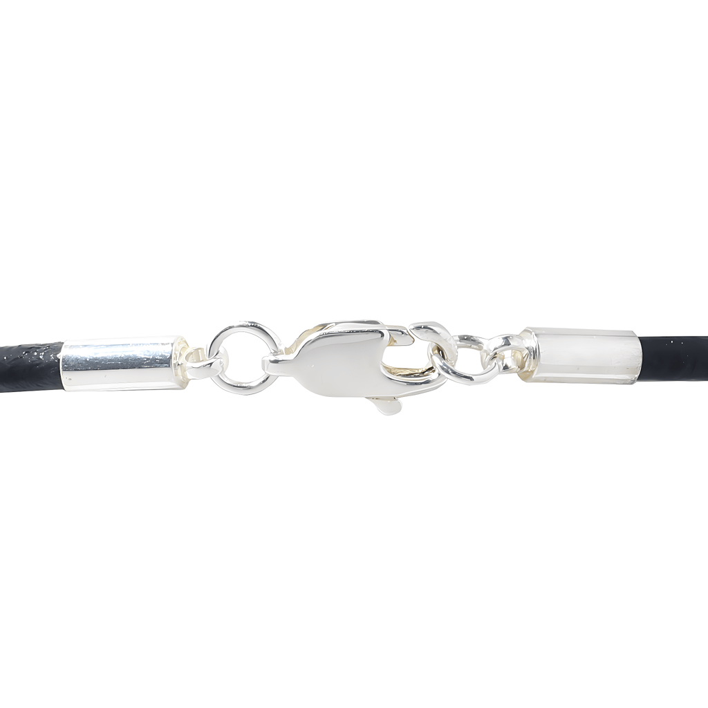 Daniel Quasar Flag Charm on Black Cord Necklaces