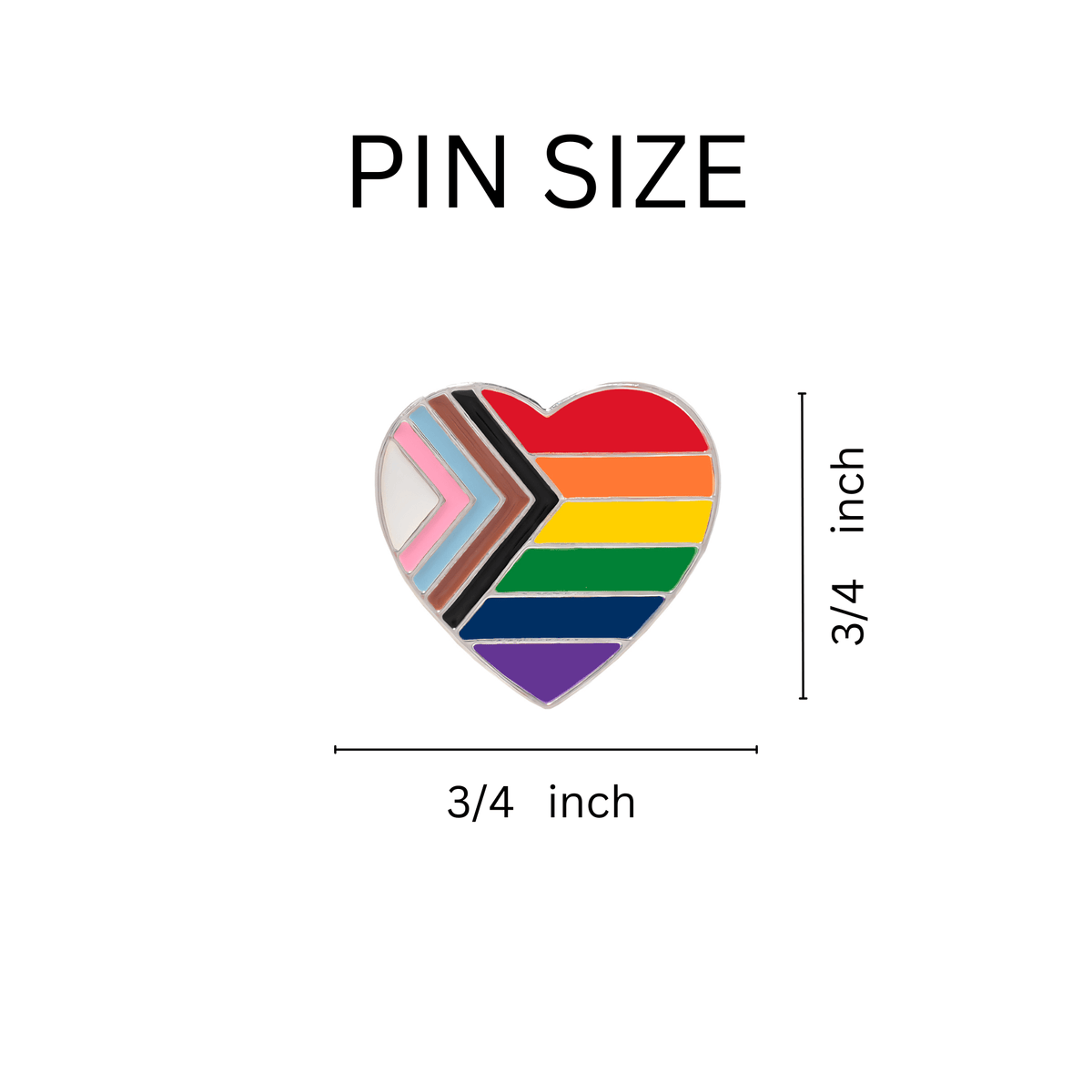 5/10/25/100 Daniel Quasar Flag Heart Pins