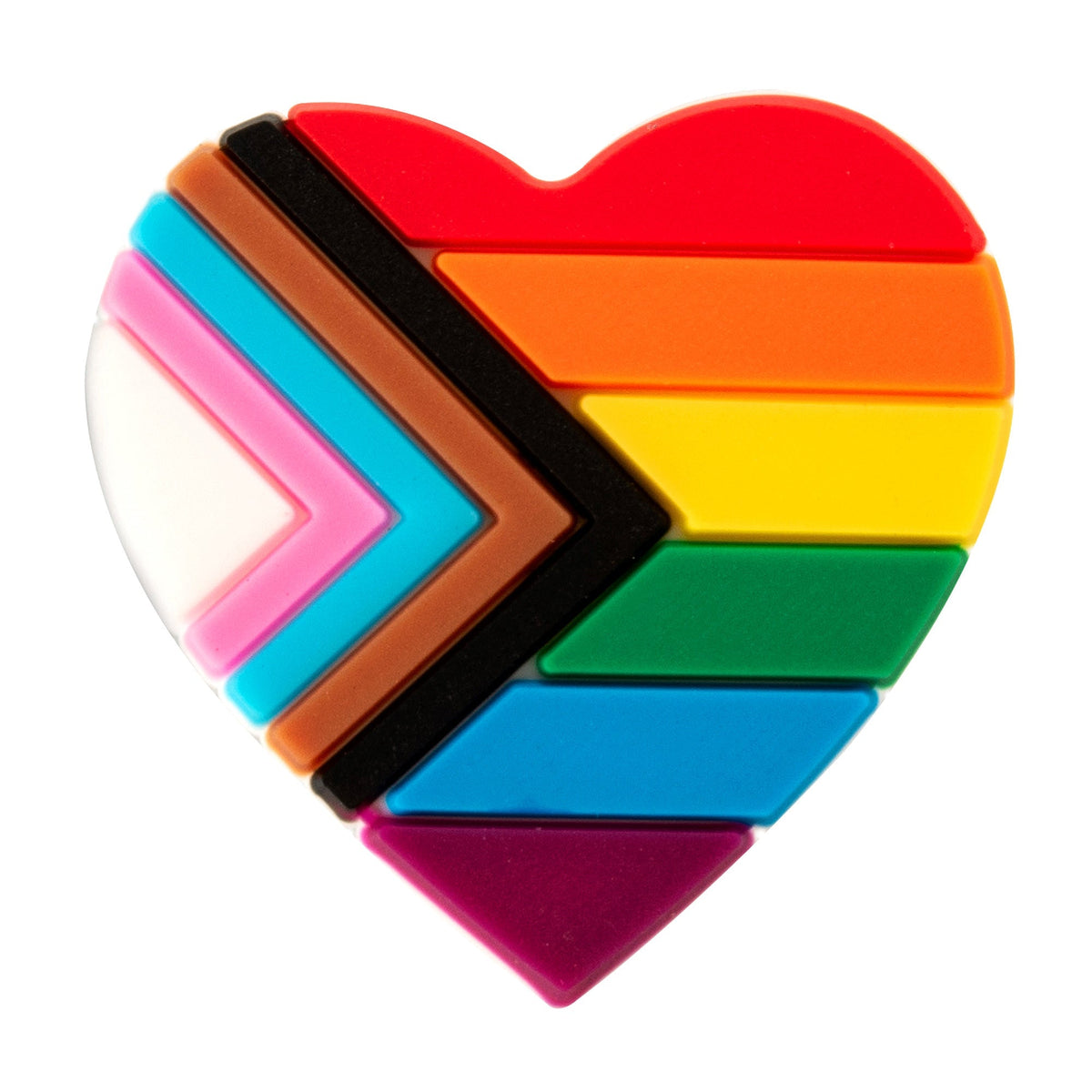 1/10/50/100 Bulk Daniel Quasar Flag Heart Silicone Pins