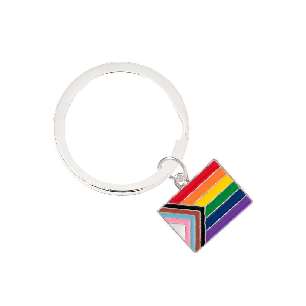 5/10/25/100 Bulk Daniel Quasar Flag Split Ring Key Chains