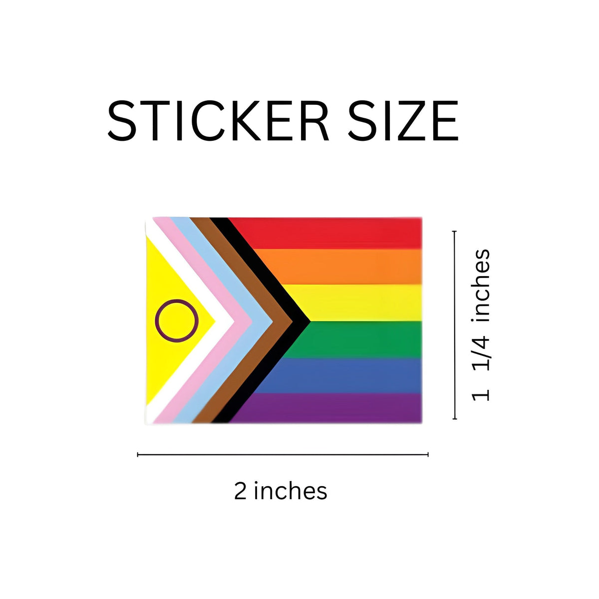 250 Daniel Quasar Intersex-Inclusive Flag Stickers (250 per Roll)