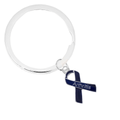 5/10/25/100 Bulk Dark Blue Ribbon Arthritis Awareness Split Style Keychains