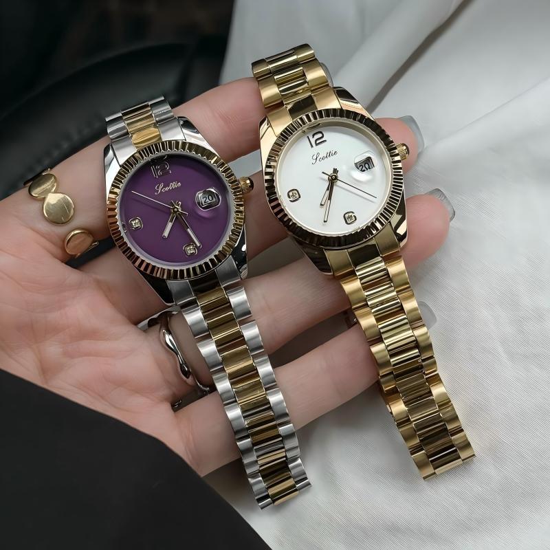 Diamond Shining Women's Steel Band Quartz Watch