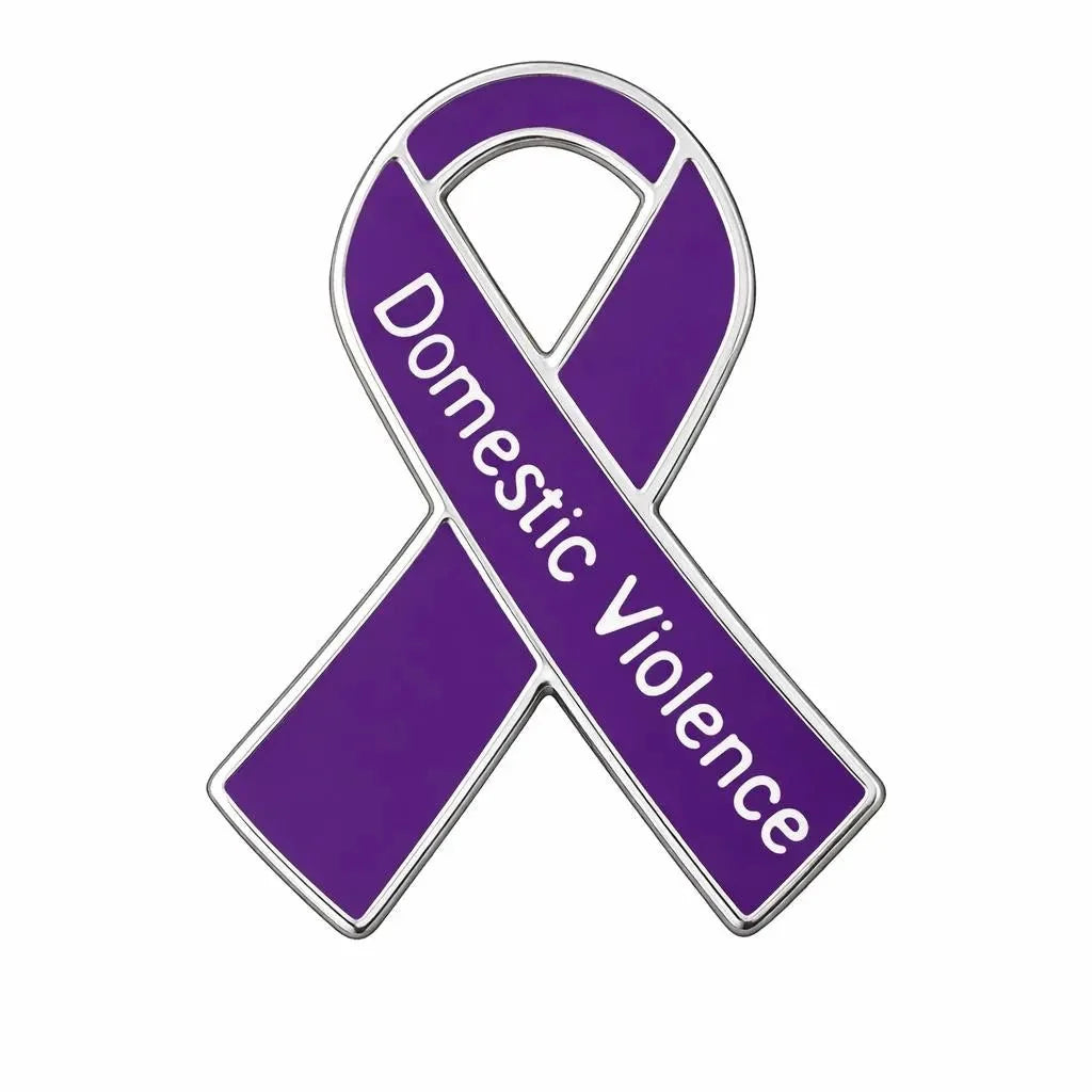 1/10/25/100 Bulk Domestic Violence Awareness Ribbon Pins